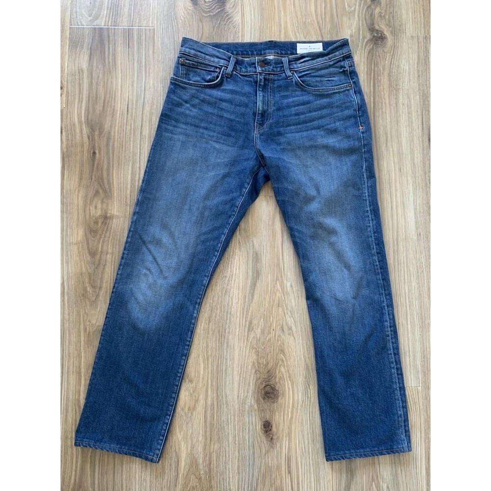 Imogene and Willie Henry Jeans Mens 32x30 Blue Medium Wash Denim 1738 Distress